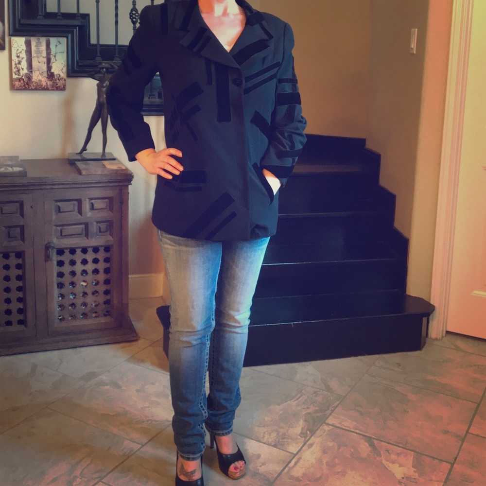 Vintage Chanel Abstract Asymmetrical Jacket
